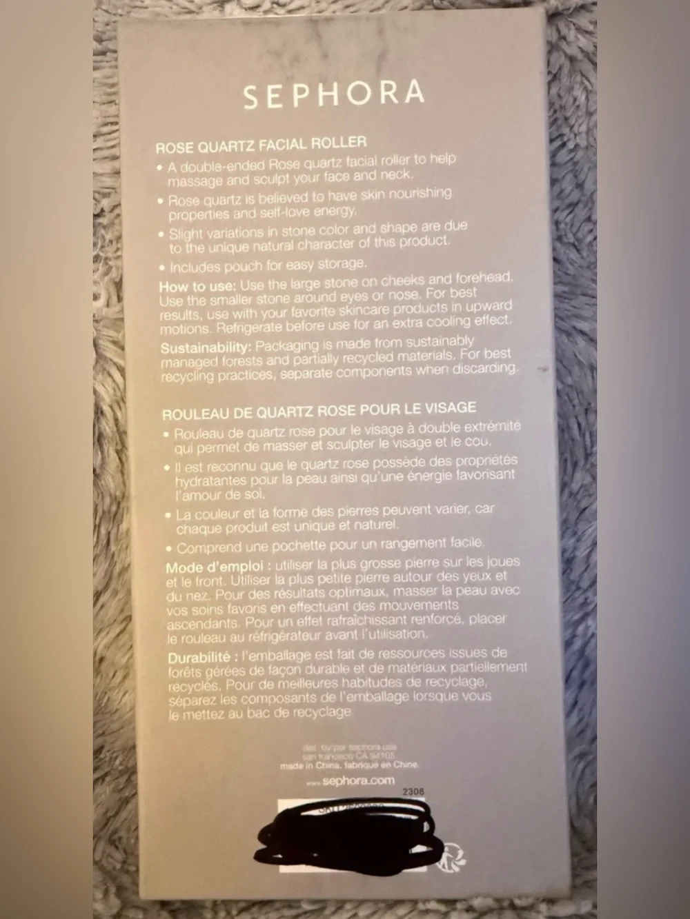 Sephora Collection Rose Quartz Facial Roller to soothe and reduce puffiness